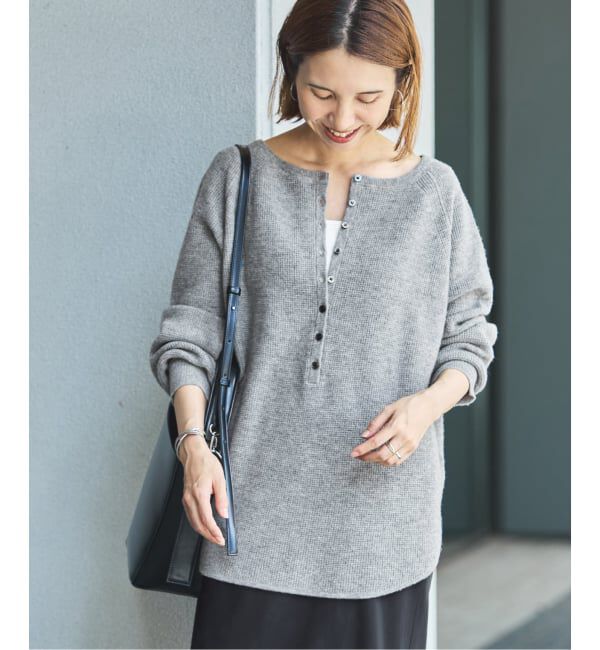 FRAMeWORK「≪WEB限定追加≫ウールワッフルヘンリーネック」|ニット・セーター|