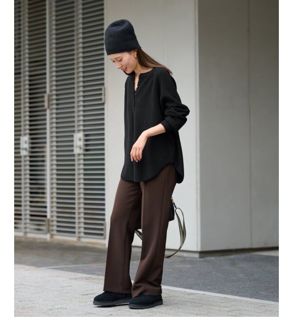 FRAMeWORK「≪WEB限定追加≫ウールワッフルヘンリーネック」|ニット・セーター|