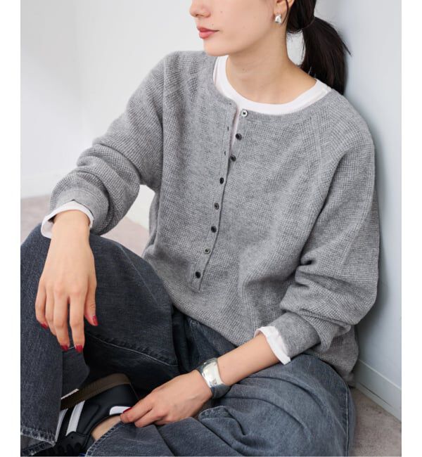 FRAMeWORK「≪WEB限定追加≫ウールワッフルヘンリーネック」|ニット・セーター|