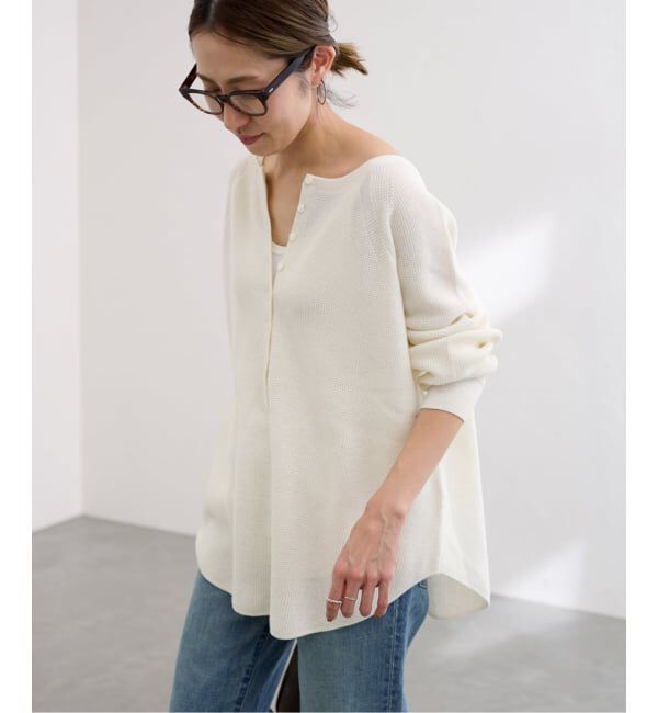 FRAMeWORK「≪WEB限定追加≫ウールワッフルヘンリーネック」|ニット・セーター|