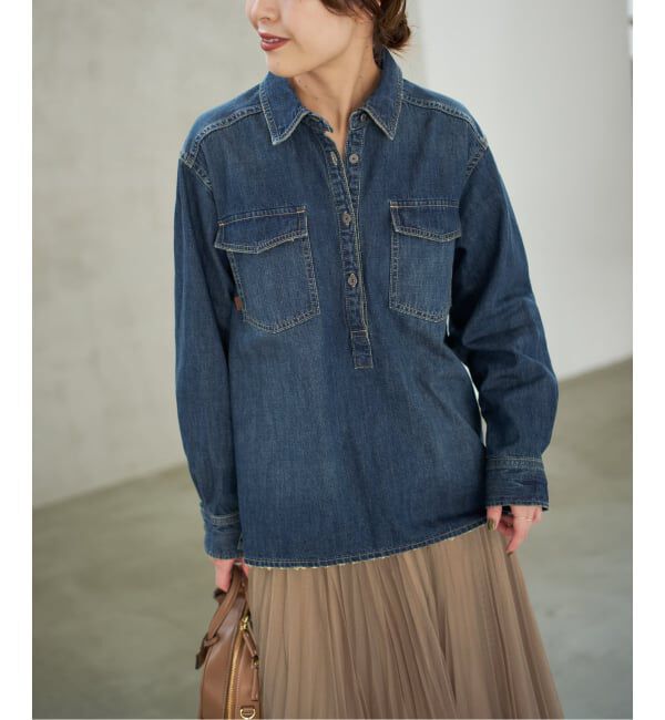 Spick and Span「5 1/2 PULLOVER SHIRT」|シャツ・ブラウス|ブルー