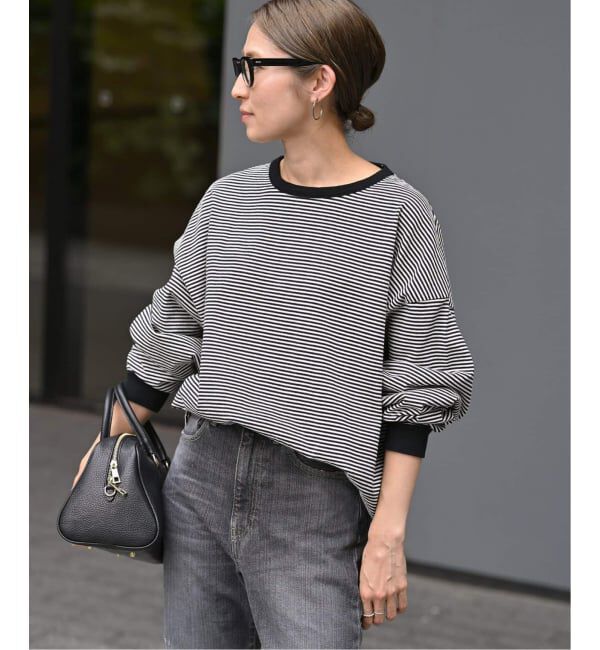 FRAMeWORK「≪追加≫ミジンボーダーロンT」|Tシャツ・カットソー|ネイビー