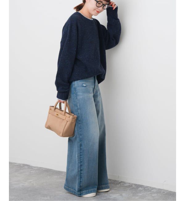 Spick and Span「《追加》ロゴインターシャニット」|ニット・セーター|