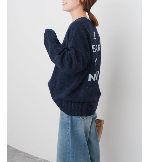 Spick and Span「《追加》ロゴインターシャニット」|ニット・セーター|