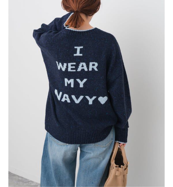 Spick and Span「《追加》ロゴインターシャニット」|ニット・セーター|