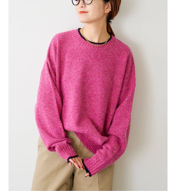 Spick and Span「《追加》ロゴインターシャニット」|ニット・セーター|