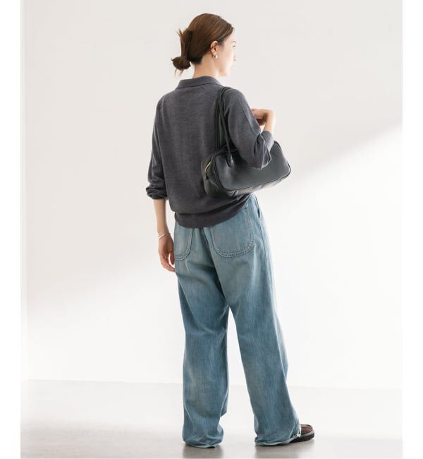 FRAMeWORK「イタリアヤーン basic ポロ衿プルオーバー」|ニット・セーター|