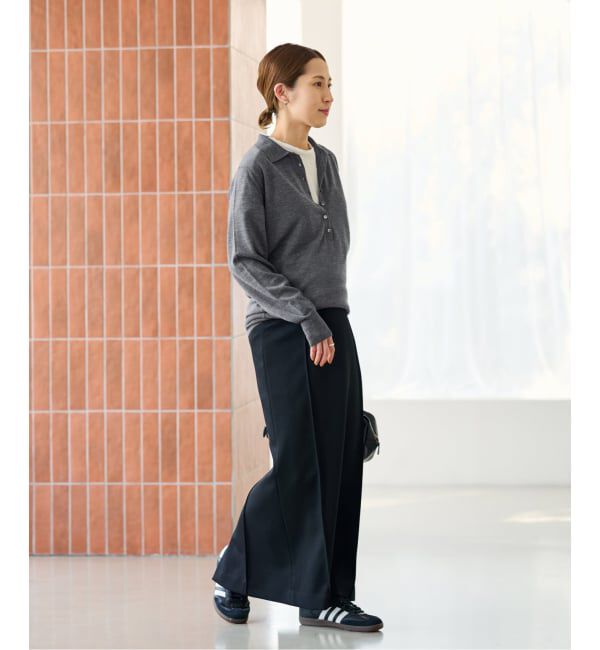 FRAMeWORK「イタリアヤーン basic ポロ衿プルオーバー」|ニット・セーター|