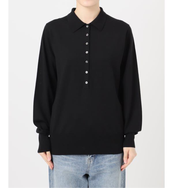 FRAMeWORK「イタリアヤーン basic ポロ衿プルオーバー」|ニット・セーター|