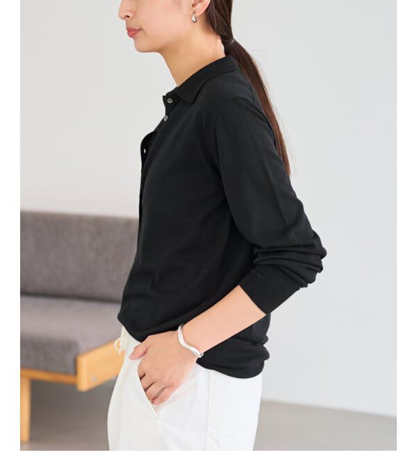 FRAMeWORK「イタリアヤーン basic ポロ衿プルオーバー」|ニット・セーター|