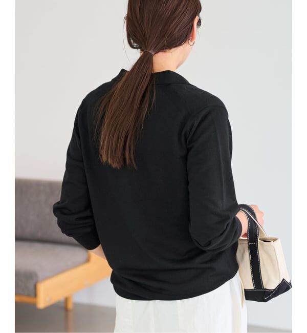 FRAMeWORK「イタリアヤーン basic ポロ衿プルオーバー」|ニット・セーター|