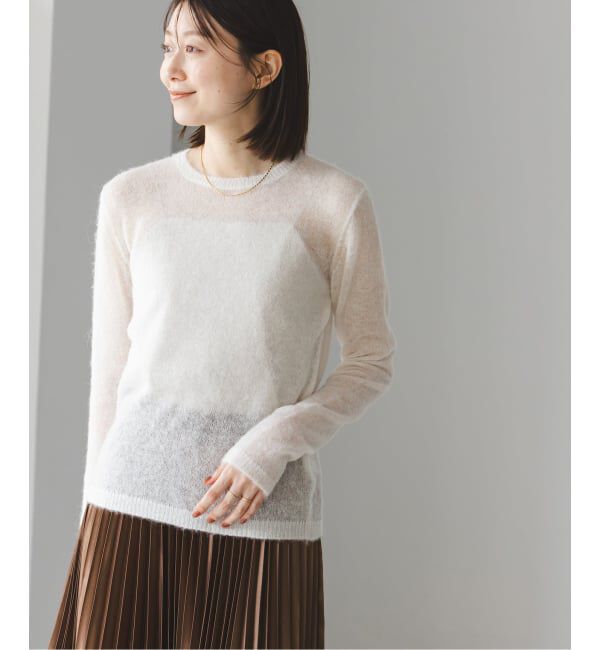 NOBLE「《WEB限定追加》ファインアルパカウールシアーニット」|ニット・セーター|