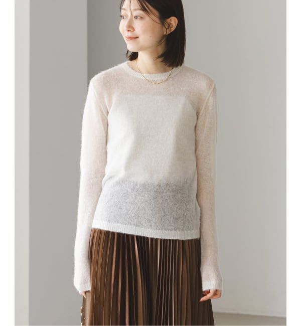 NOBLE「《WEB限定追加》ファインアルパカウールシアーニット」|ニット・セーター|