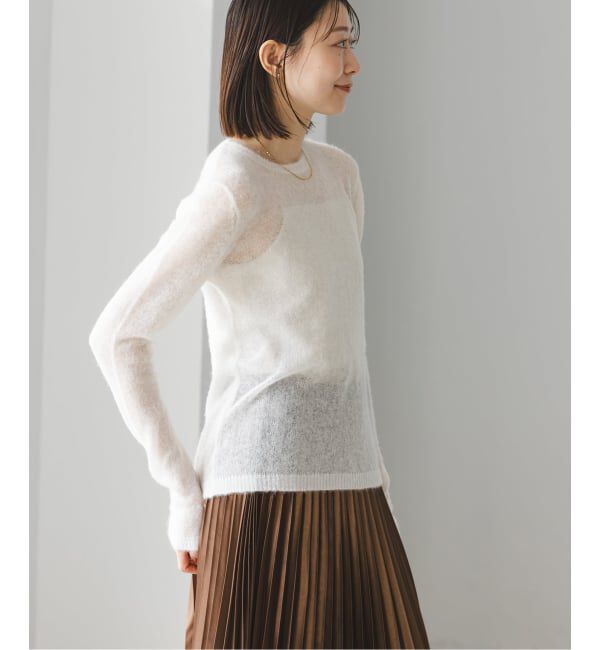 NOBLE「《WEB限定追加》ファインアルパカウールシアーニット」|ニット・セーター|