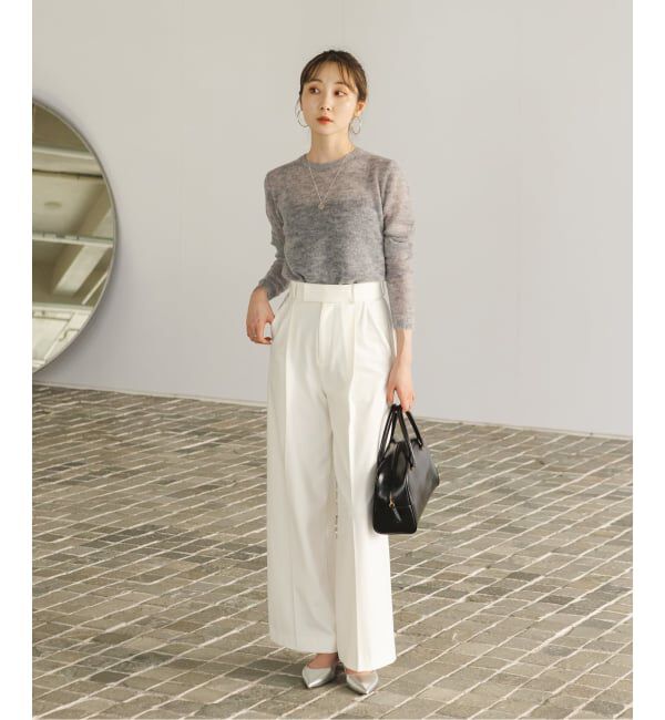 NOBLE「《WEB限定追加》ファインアルパカウールシアーニット」|ニット・セーター|