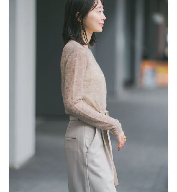 NOBLE「《WEB限定追加》ファインアルパカウールシアーニット」|ニット・セーター|