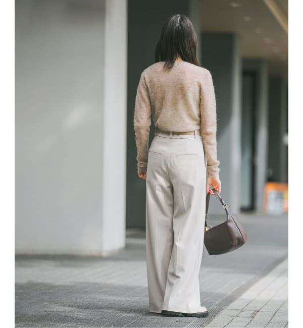 NOBLE「《WEB限定追加》ファインアルパカウールシアーニット」|ニット・セーター|