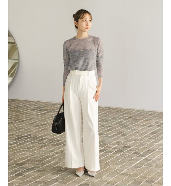 NOBLE「《WEB限定追加》ファインアルパカウールシアーニット」|ニット・セーター|