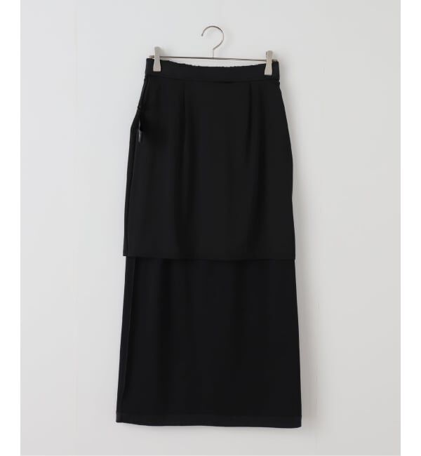 Spick and Span「サテンジャージーIラインスカート」|スカート|