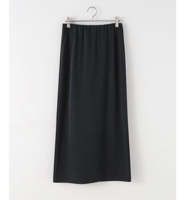 Spick and Span「サテンジャージーIラインスカート」|スカート|