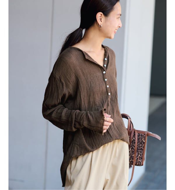 FRAMeWORK「≪追加≫楊柳ヘンリーブラウス」|シャツ・ブラウス|