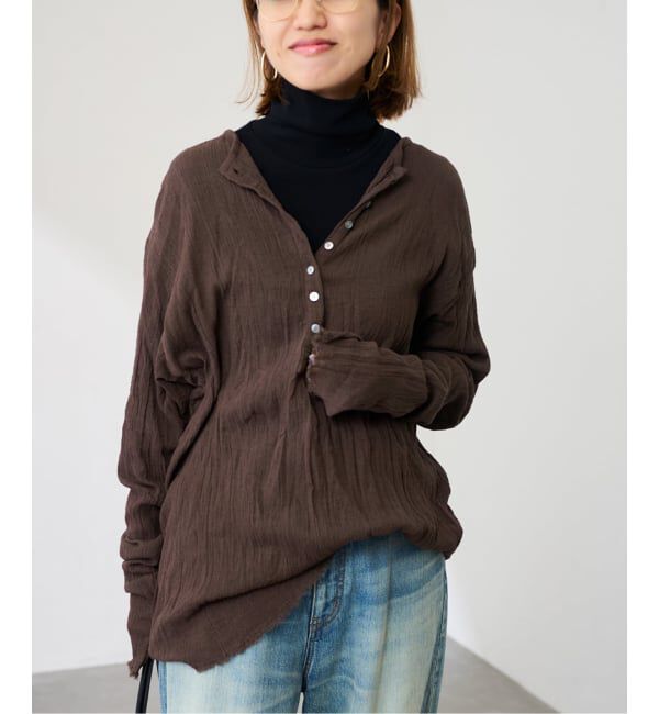 FRAMeWORK「≪追加≫楊柳ヘンリーブラウス」|シャツ・ブラウス|