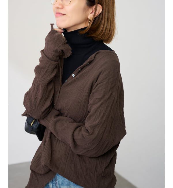 FRAMeWORK「≪追加≫楊柳ヘンリーブラウス」|シャツ・ブラウス|