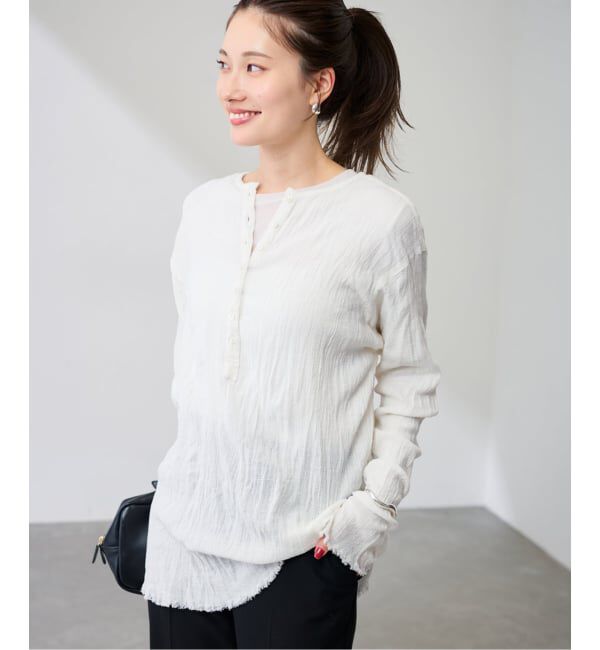 FRAMeWORK「≪追加≫楊柳ヘンリーブラウス」|シャツ・ブラウス|