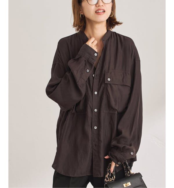 FRAMeWORK「キュプラコットンガーメントダイシャツ」|シャツ・ブラウス|