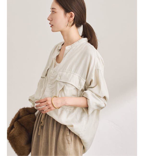 FRAMeWORK「キュプラコットンガーメントダイシャツ」|シャツ・ブラウス|