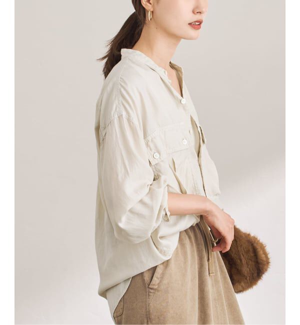 FRAMeWORK「キュプラコットンガーメントダイシャツ」|シャツ・ブラウス|