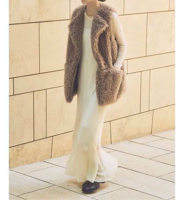 NOBLE「デニットロングフレアワンピース」|ワンピース|ホワイト A