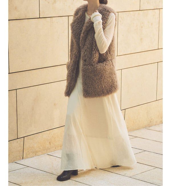 NOBLE「デニットロングフレアワンピース」|ワンピース|