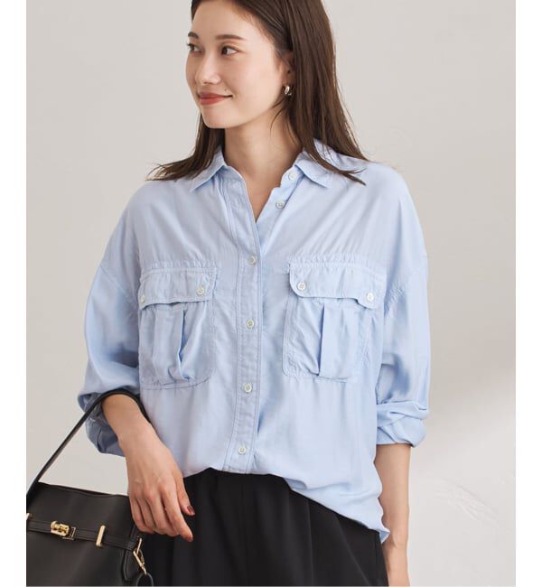 FRAMeWORK「SILKコンピースダイWORK-シャツ」|シャツ・ブラウス|