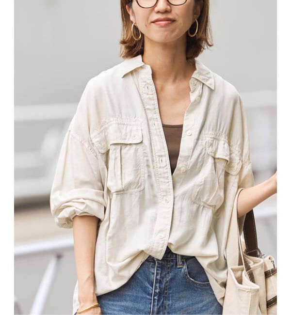 FRAMeWORK「SILKコンピースダイWORK-シャツ」|シャツ・ブラウス|