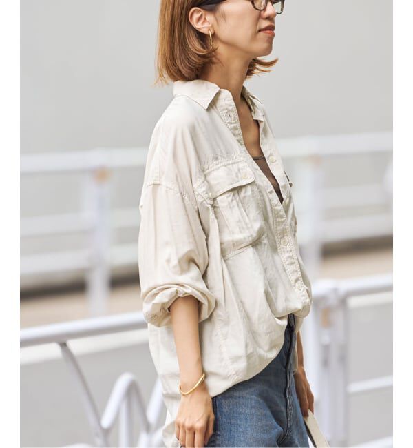 FRAMeWORK「SILKコンピースダイWORK-シャツ」|シャツ・ブラウス|