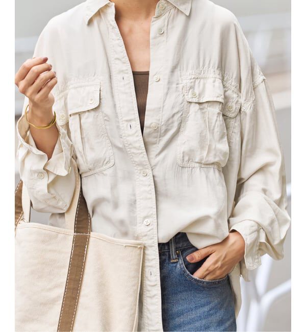 FRAMeWORK「SILKコンピースダイWORK-シャツ」|シャツ・ブラウス|