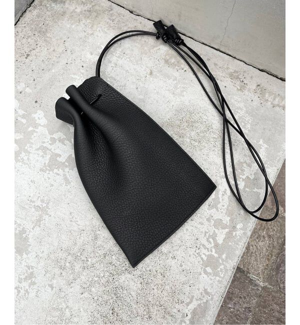 FRAMeWORK「ITTI/イッチ HERRIE KINCHAKU POUCH PM」|ショルダー・メッセンジャー|ブラック