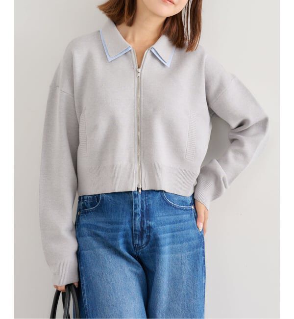 U by SPICK&SPAN「ダブルカラーニットカーデ」|カーディガン|グレーA