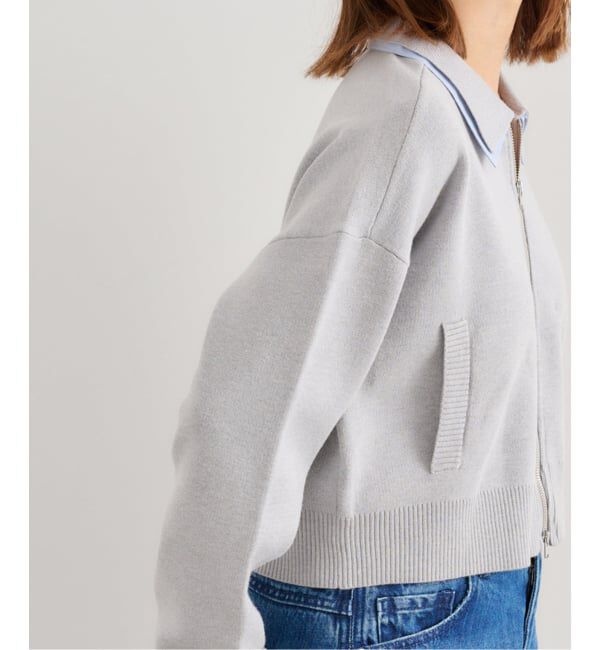 U by SPICK&SPAN「ダブルカラーニットカーデ」|カーディガン|