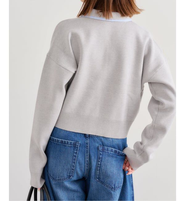 U by SPICK&SPAN「ダブルカラーニットカーデ」|カーディガン|