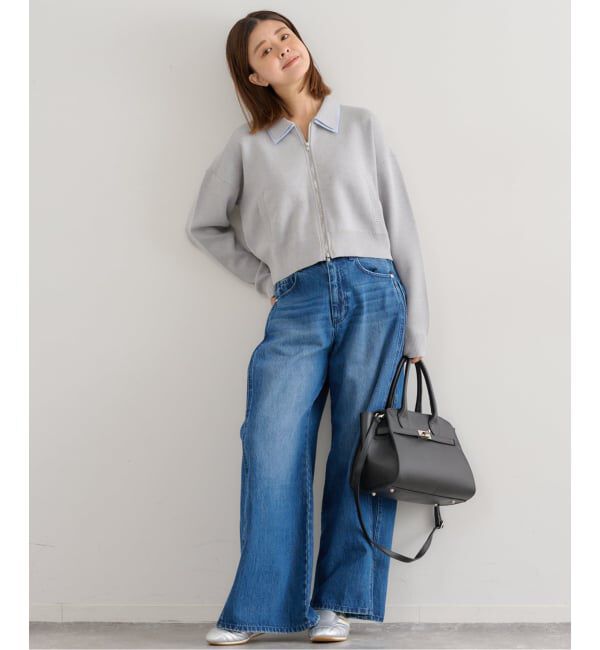 U by SPICK&SPAN「ダブルカラーニットカーデ」|カーディガン|