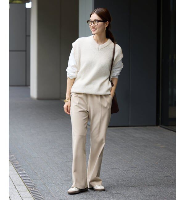 FRAMeWORK「ATON/エイトン WOOL CASHMERE BOUCLE V-NECK VEST」|ニット・セーター|