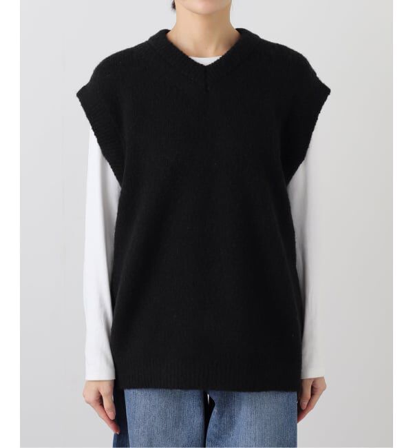 FRAMeWORK「ATON/エイトン WOOL CASHMERE BOUCLE V-NECK VEST」|ニット・セーター|