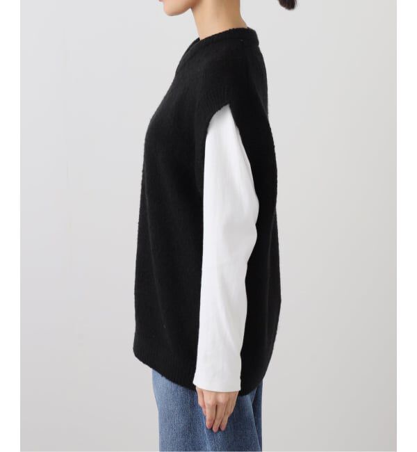 FRAMeWORK「ATON/エイトン WOOL CASHMERE BOUCLE V-NECK VEST」|ニット・セーター|