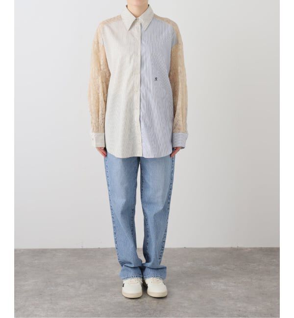 FRAMeWORK「ROSEANNA/ローズアンナ レース*ストライプ マルチシャツ」|シャツ・ブラウス|