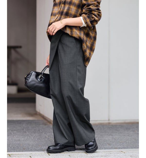 FRAMeWORK「TWラップパンツ」|スラックス|