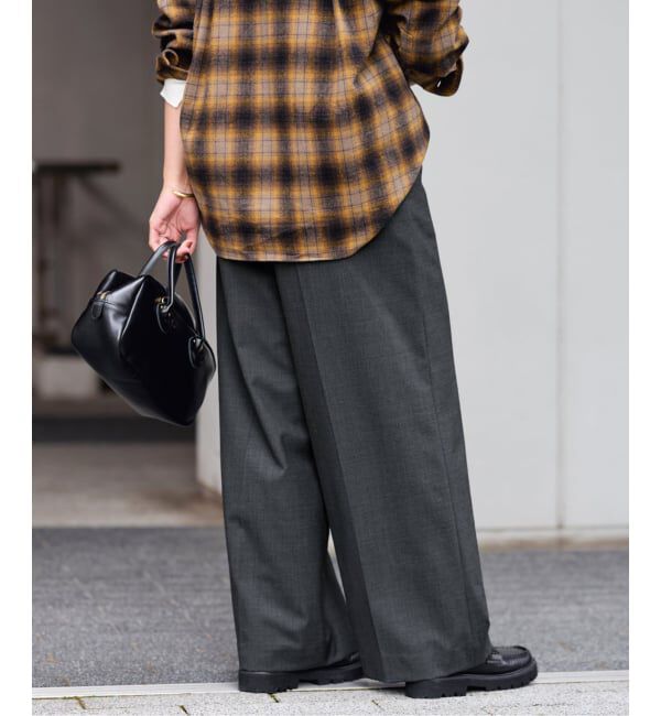 FRAMeWORK「TWラップパンツ」|スラックス|