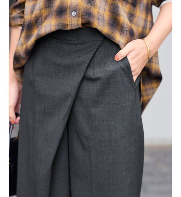 FRAMeWORK「TWラップパンツ」|スラックス|