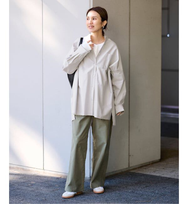 FRAMeWORK「≪予約≫バンドカラーロングシャツ」|シャツ・ブラウス|